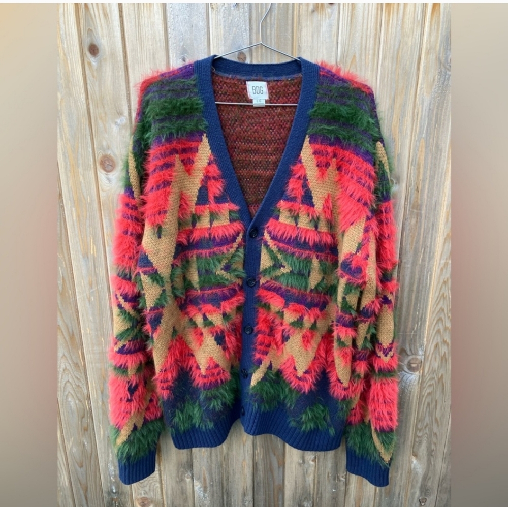 BDG Fuzzy Aztec cardigan